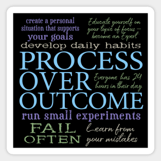 Process Over Outcome Motivational Quotes Personal Development Magnet